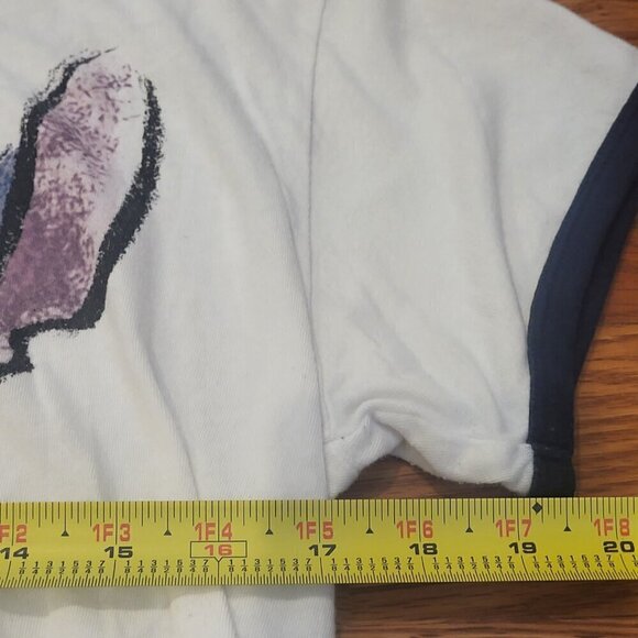 DISNEY LILO & STITCH Youth XL Size 14/16 White Shirt Spray Paint Graphic - Picture 6 of 9